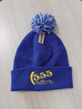Mcrae Era.  Gold Embroidered  Bobble Hat   New With Tags. Adult Royal Blue