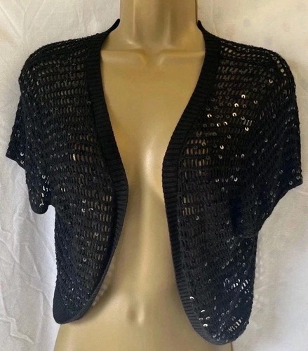 Black knit subtle sequined - black,