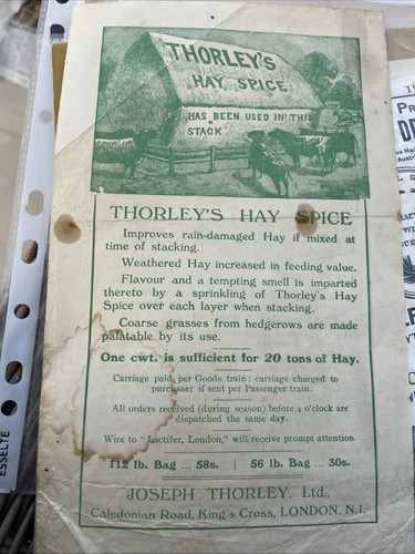 Early 20th thorleys hay - c.thorleys,