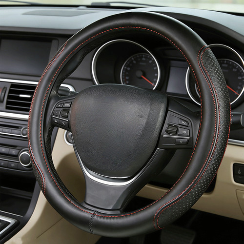 Cowhide leather car steering - leather,