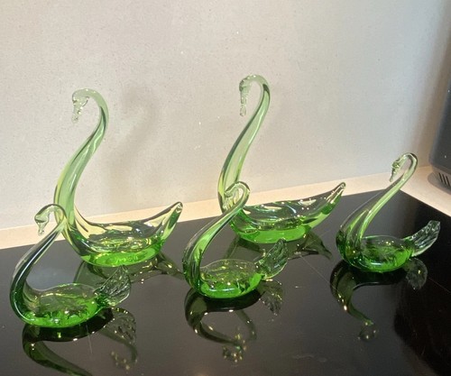Set green glass crystal - of,