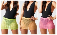 Ladies Sheer Lace Mini Skirt