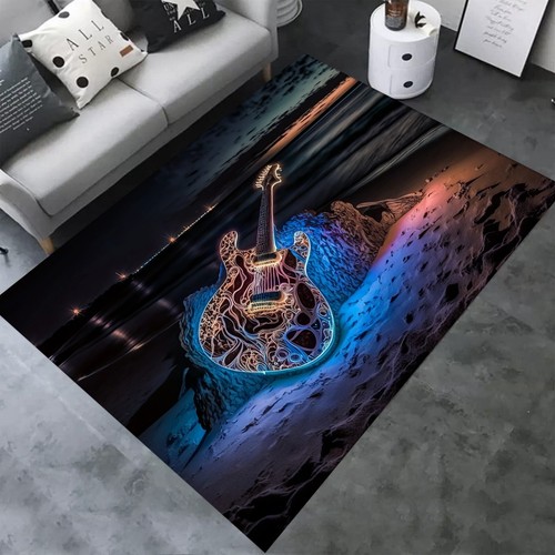 Guitar rug flower - guitar,