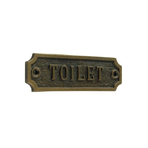Antique brass wall - signs, cast