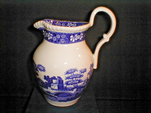Spode blue white - blue, tower