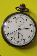 Tavannes pocket watch C9 25102 working silver case missing hands top dial good 