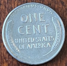 1943 USA Penny Silver Tint One Cent .