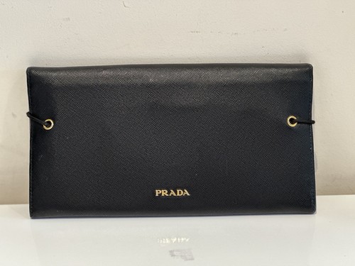 Prada black saffiano envelope - prada,