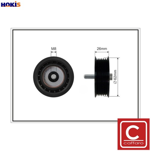 Deflectionguide pulley vribbed - deflectionguide,