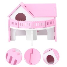 Small House Hamster Playhouse Hideout Habitats Wooden Nest Sleeping