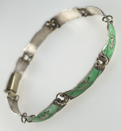 Green enamel goddess dancer - enamel,
