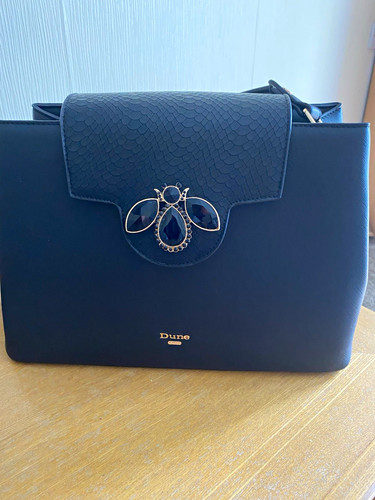 Dune london black faux - london, leather
