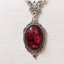 Vintage red stone pendant - stone,