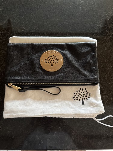 Mulberry black leather clutch - mulberry,