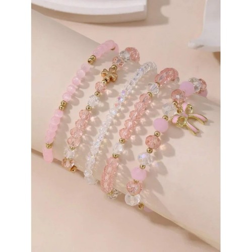 5pcs butterfly bead bracelet - butterfly,