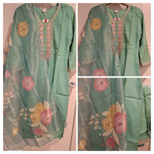 Light green 3piece kurtaset - light,