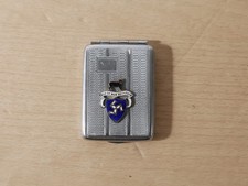 Vintage Isle of Man Souvenir Matchbook Holder Chrome and Enamel 65 x 45mm