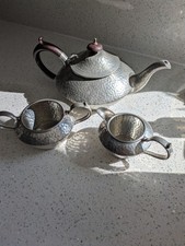 Hammered Pewter Tea Set 1920's