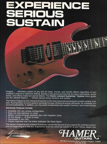 1989 hamer chaparral guitar - 1989,