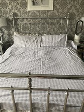Sainsbury’s Grey ,Striped King size duvet cover with 2 pillowcases