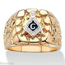 MASONIC MASON 14K GOLD NUGGET