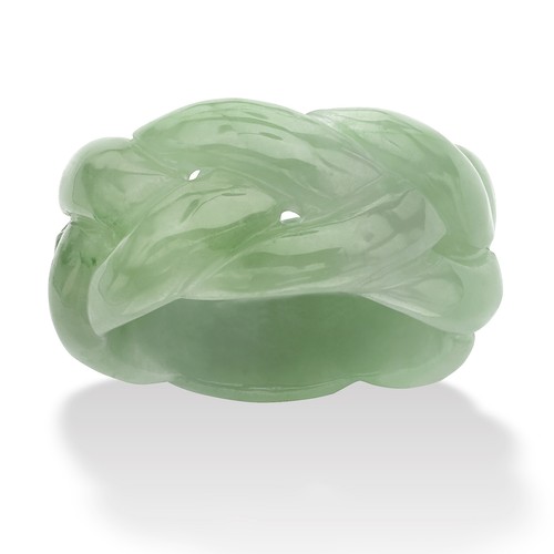 Genuine green jade - green, braided
