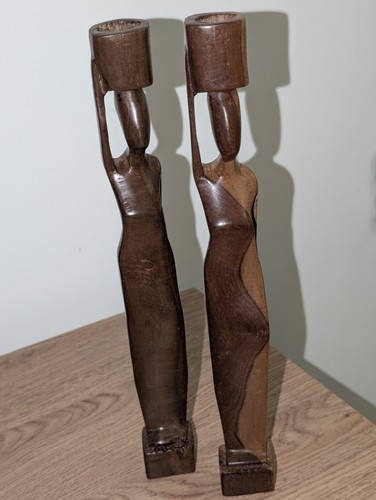Vintage hand carved wood - x,