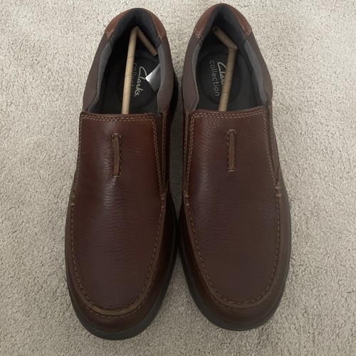 Clarks slip leather shoes - clarks, slip-on