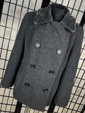 BHS Coat Jacket Grey Wool