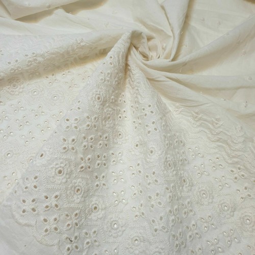 100 cotton broderie anglaise - cotton,