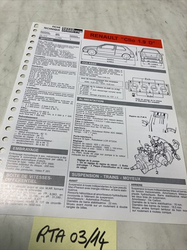 Automobile technical sheet - technical,