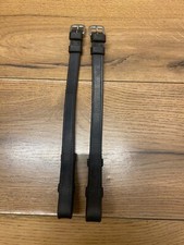 Full / 11” Black English Leather Cheekpieces Silver Fixings