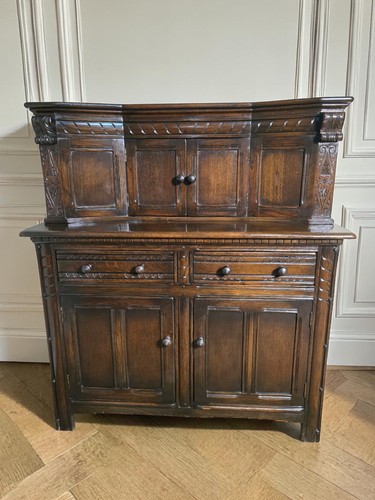 Antique style oak two tier - an,