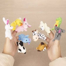 Hand Puppets Cute Animal Dolls Finger Puppet Plush Toys Small Gifts For Children