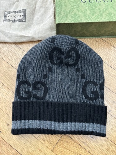 Gucci cashmere beanie hat - gg,