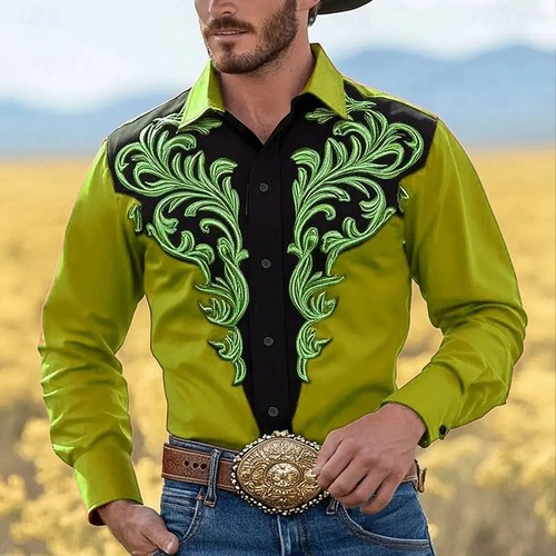Cowboy western men shirt - men's,