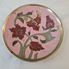 Vintage Enamelled Brass  Bowl