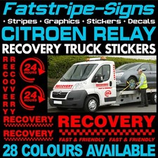 to fit CITROEN RELAY RECOVERY STICKERS GRAPHICS DECALS STRIPES 24 HOURS TRUCK