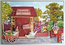 Personalised card / Garden Shed. / Layered 3D effect / BIRTHDAY / RETIREMENT etc