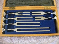 Down Mayer medical tuning forks, set of six