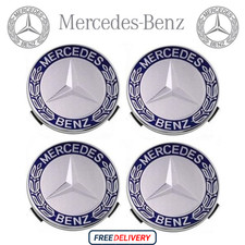 4 x Blue Mercedes Benz 75mm