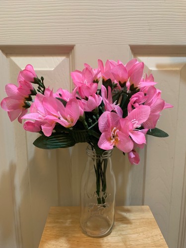 Faux flowers bunch glass - flowers,