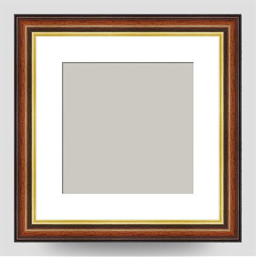 Brown gold picture frame - gold, 12x12