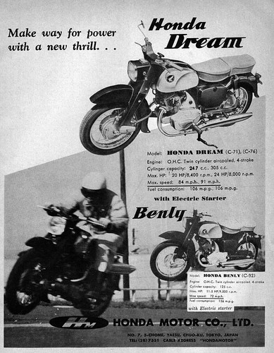 1959 honda dream benly - honda,