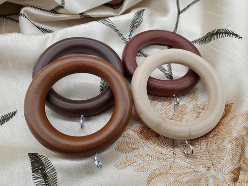 Wooden drapery rings set 7 - rings,