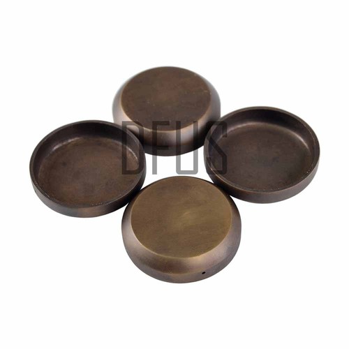 Solid brass castor cups - solid,