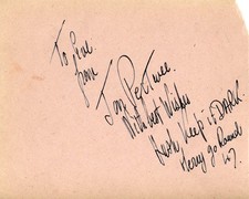 JON PERTWEE - AUTOGRAPH NOTE