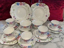 Vintage Samson Smith Wetley China Part Tea Set 19pcs Mint Condition