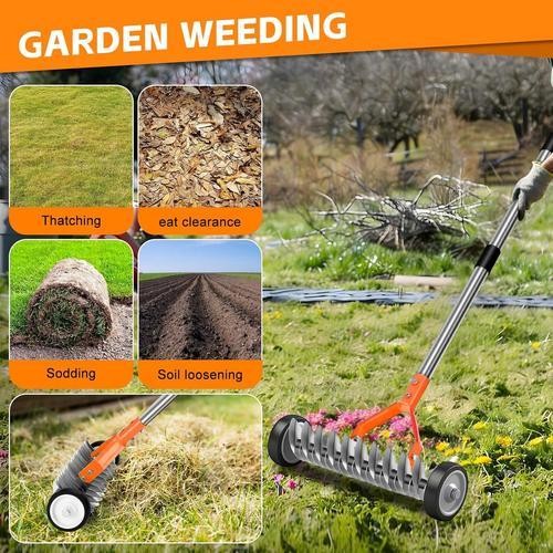Garden rolling lawn scarifier - garden,