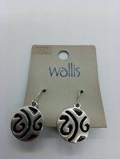 Wallis silver tone - tone, earrings